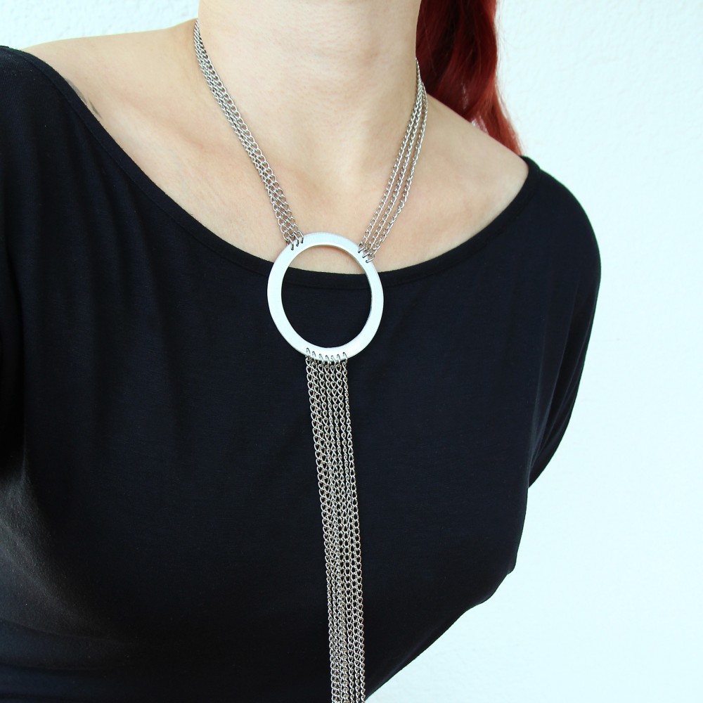 nakit,ogrlica,krug,poklon,dar,metal,ručni rad