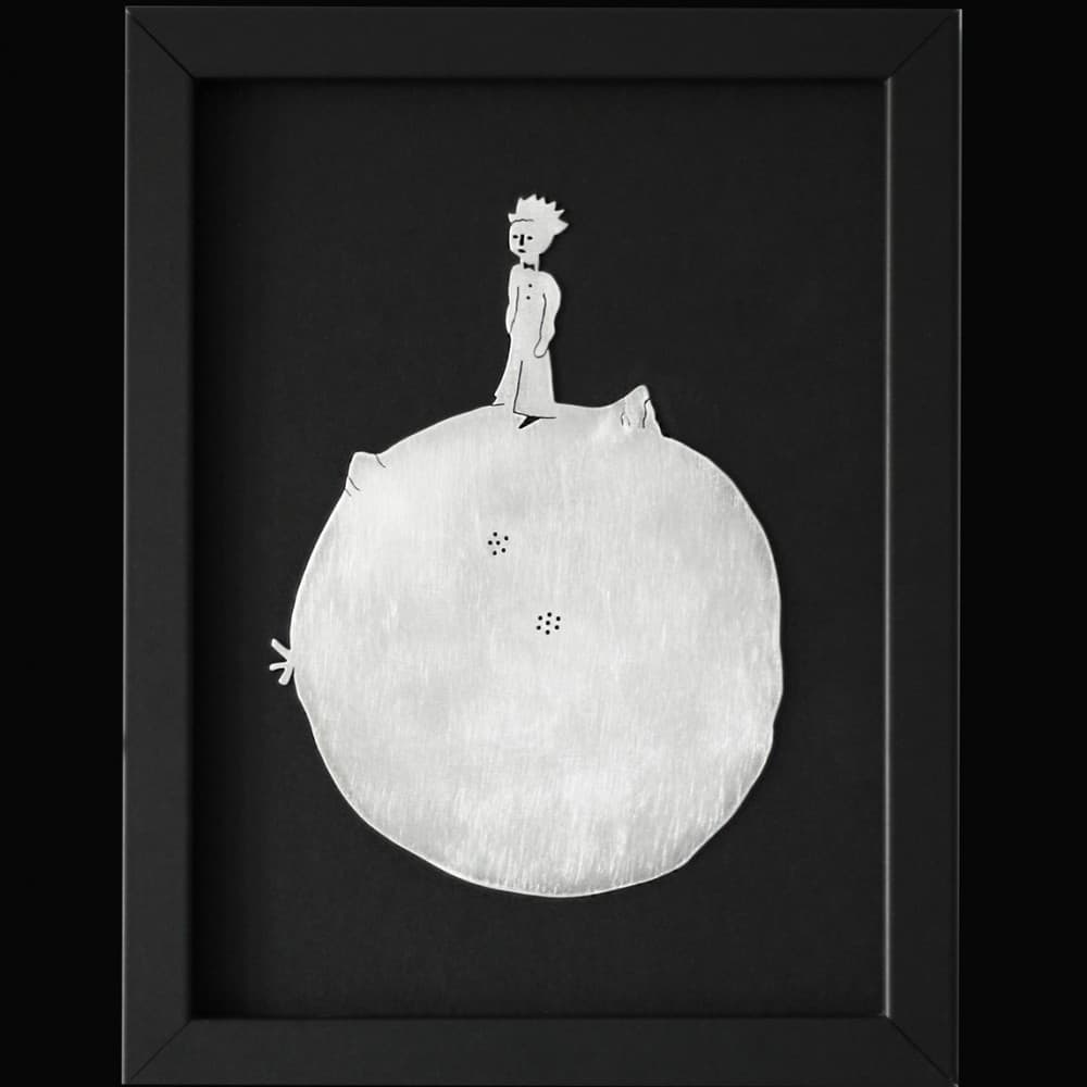 mali princ, knjiga, slika, home decor, ukras, metal, ručni rad